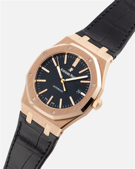 audemars piguet - royal oak 15400 rose gold black